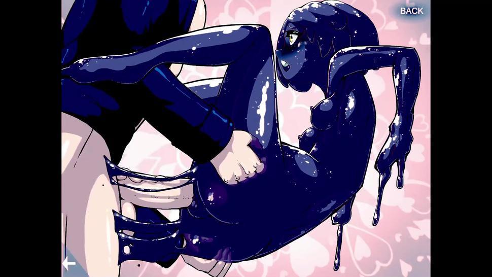 HENTAI SLIME MONSTER GIRL DARK BLUE SKIN COLOR EDIT ??