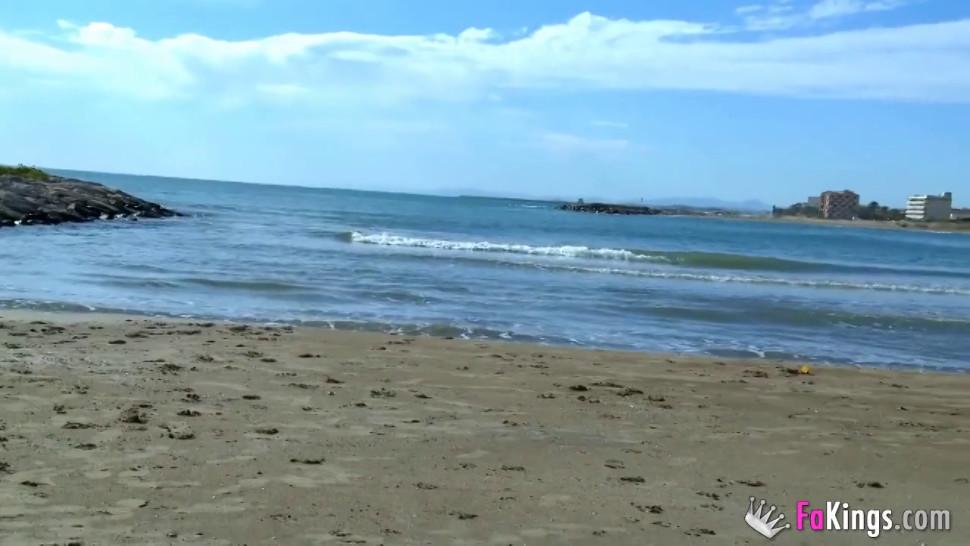 old spanish guy picks up a teen girl on the beach