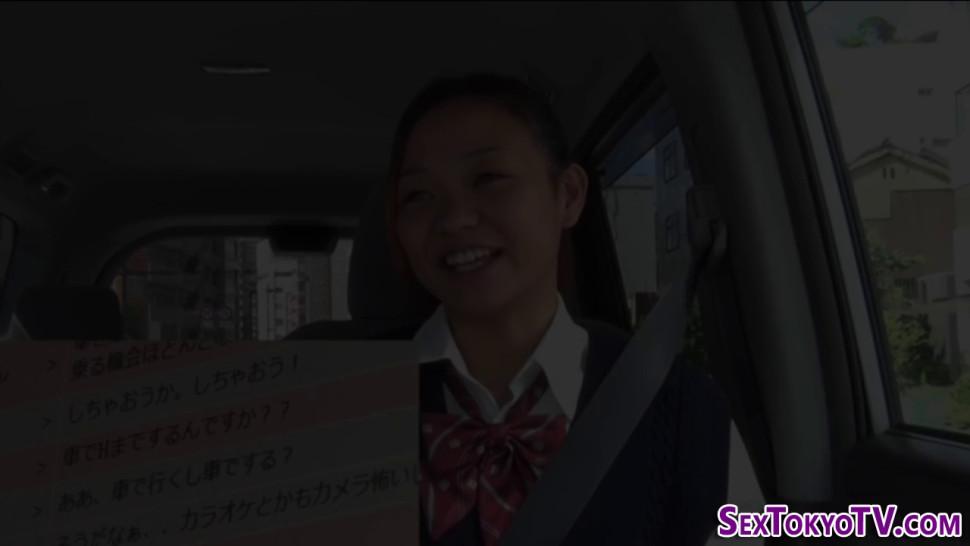 Teen Asian in Highschool Uniform Rides