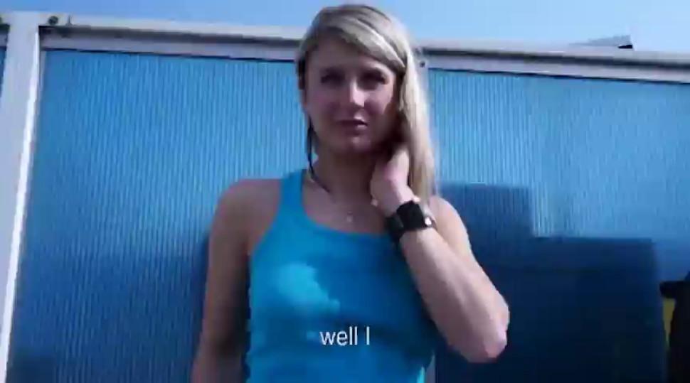 Sexy babe gets picked up at the carwash and gets paid for sex