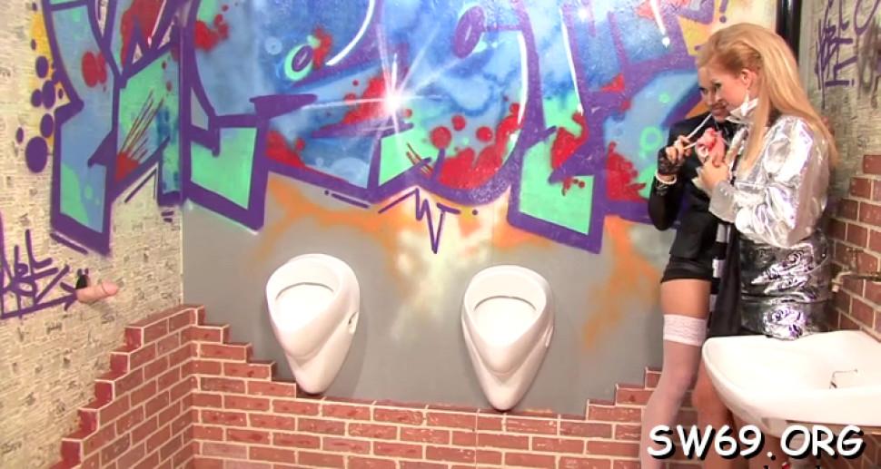 Retro miniskirt toys gloryhole