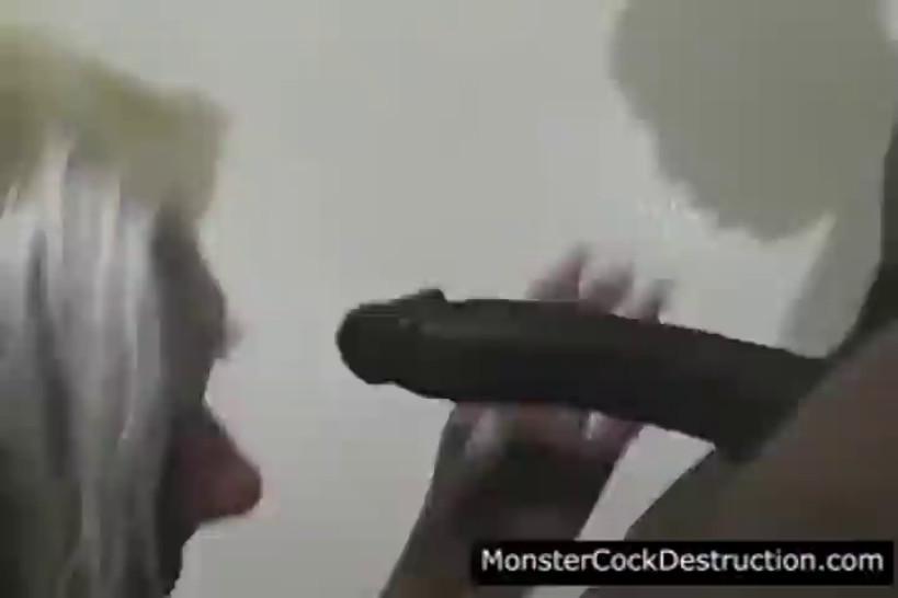 Her first black cock deep up her ass - video 1