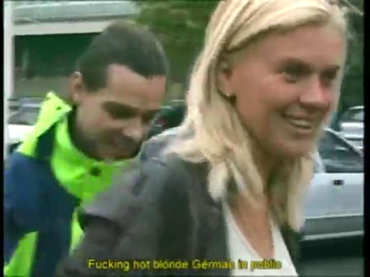 Fucking hot blonde german in public