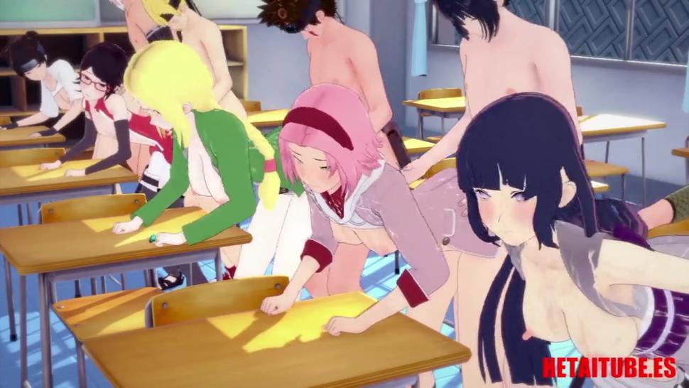 Naruto Boruto Hentai - Super Orgy Hinata, Sakura, Sarada, Ten Ten & Tsunade