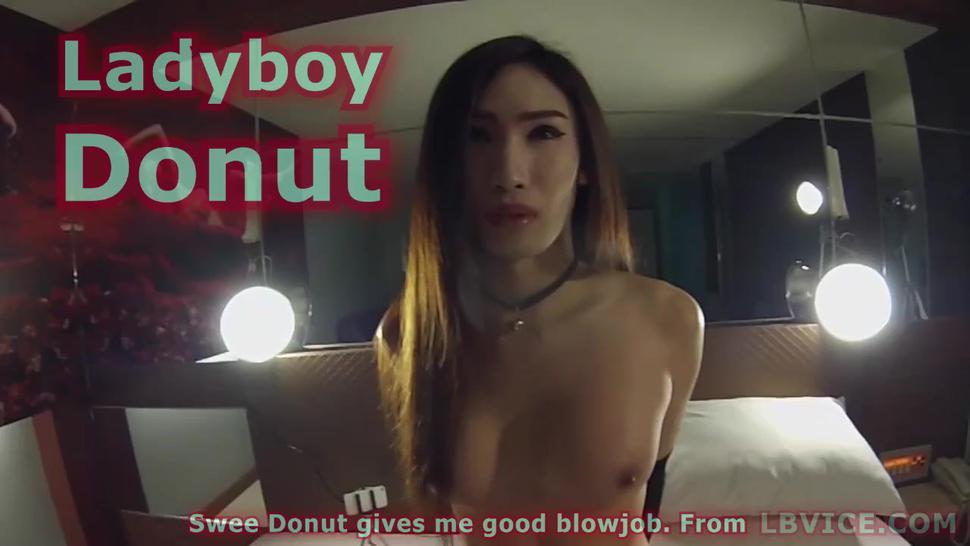 Thai Ladyboy Donut Gives A Blowjob