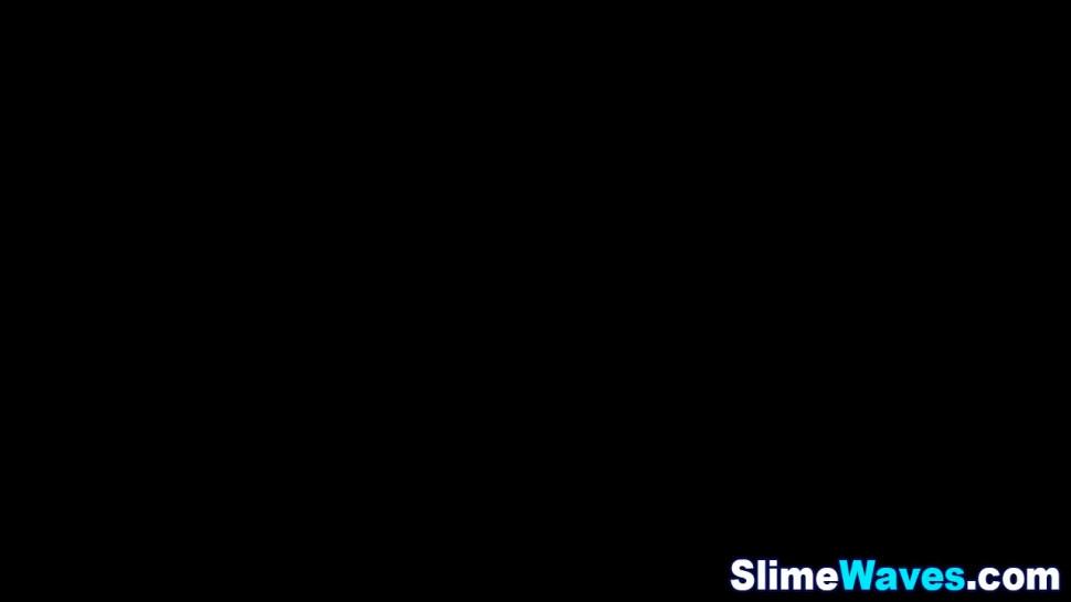 Slime fetish slut rubbing - video 1