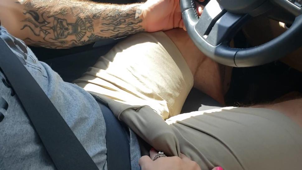 POV hand job while cruising at 80!