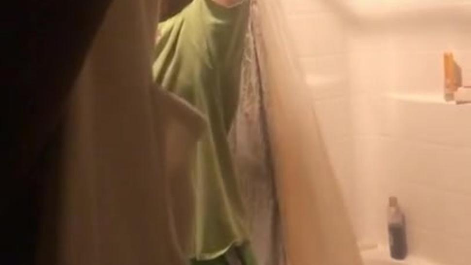 HORNY HUSBAND SECRETLY VIDEOS WIFE FROM BATHROOM WINDOW (GOT CAUGHT)