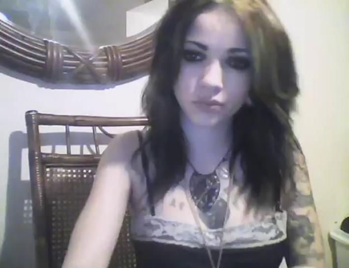 Hot Girl smoking on Webcam