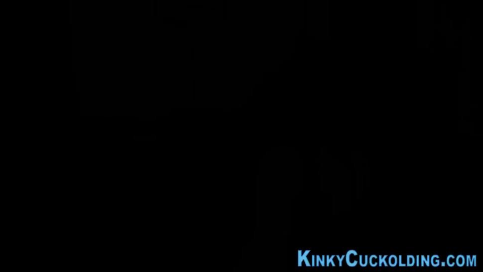 Kinky cuckolder face drips cum