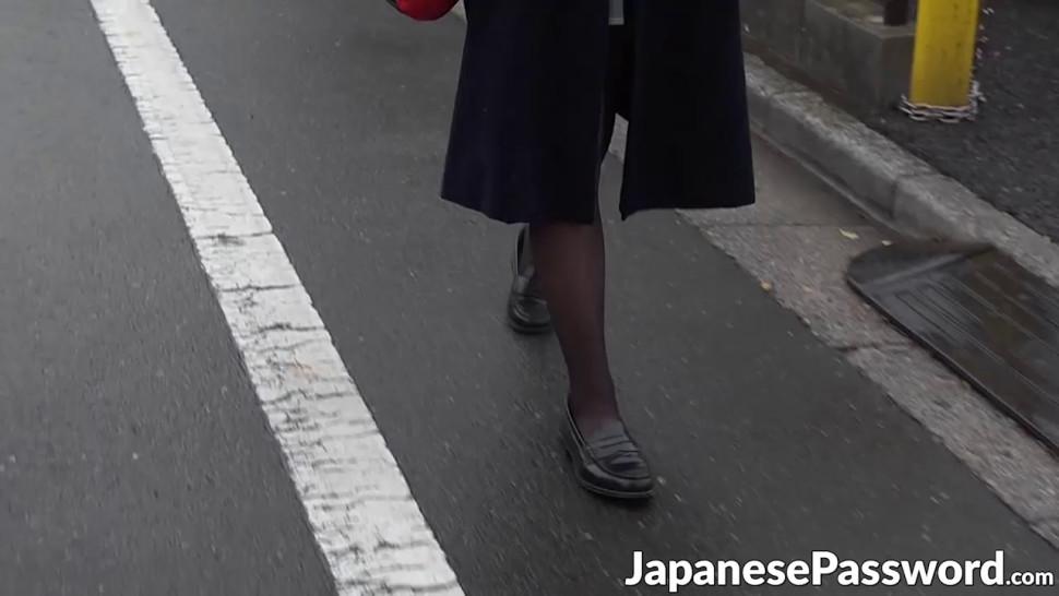 JAPANESE PASSWORD - Hot Japanese teen Airi Sato sucking on teachers big dick