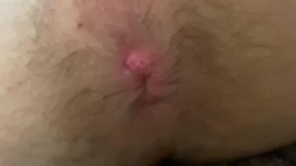 Close up show his pink asshole