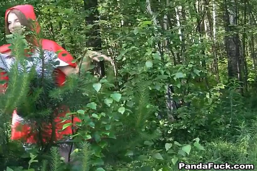 PANDA FUCK - Little Red Riding Hood fucking with Panda in the wood