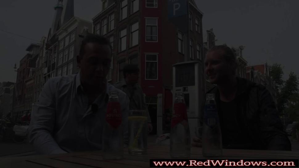 RED LIGHT SEX TRIPS - Dutch prostitute sucks tourist at red lights