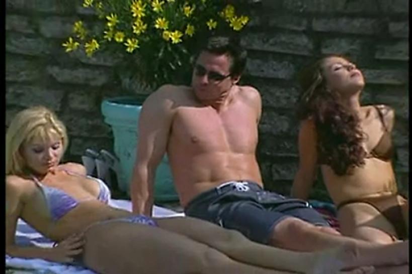 Awesome foursome by the pool with Peter North and Jewel