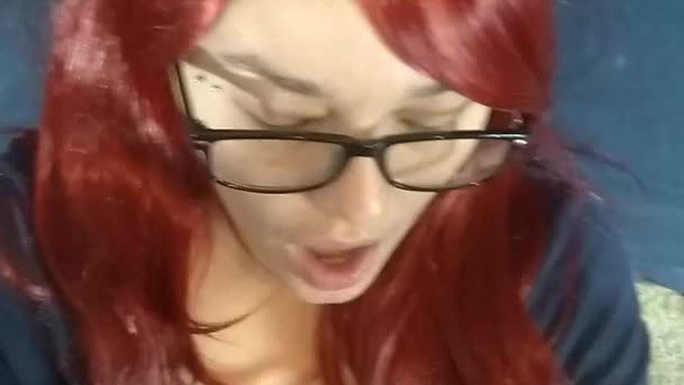 Tits/facial/her glasses mouth on facial massive