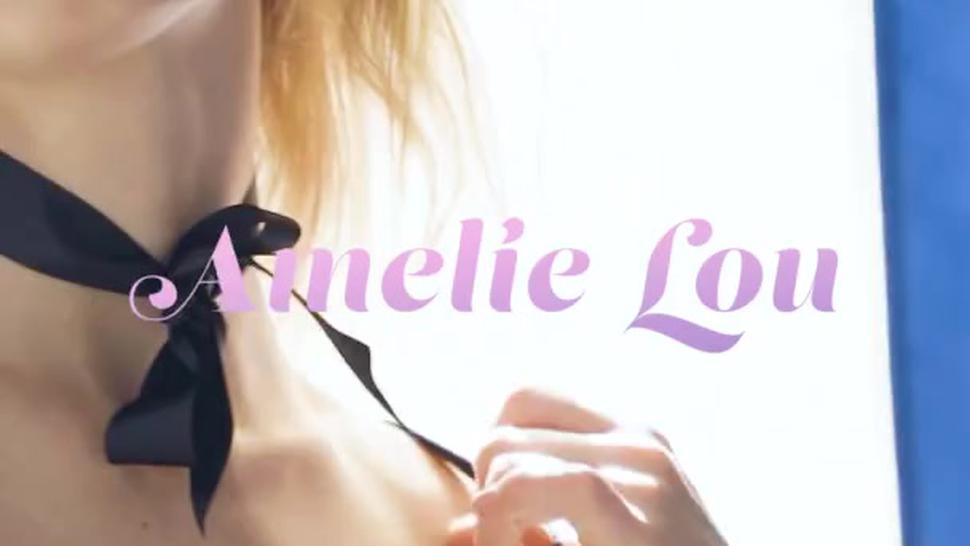 Small Tit Fashion Model Amelie Lou, Playing in Lingerie