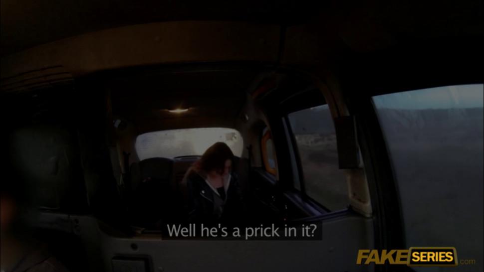 Fake taxi driver gets so lucky with his sexy passenger