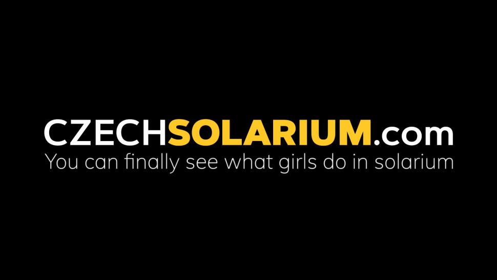CZECHSOLARIUM - Blonde Girl Caught in Public Solarium