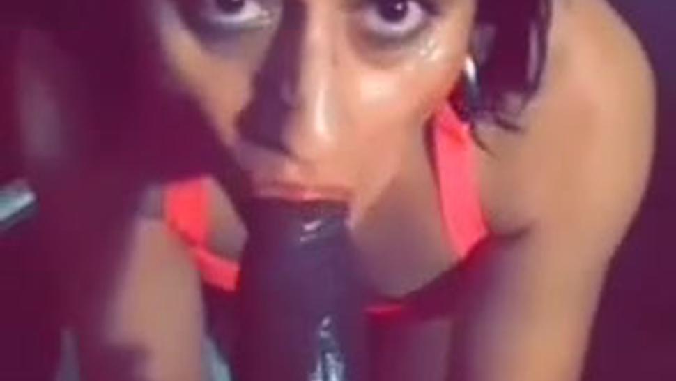 ? Amazing Head ? Latina Slut Deep Throats Huge Black Cock ? Ts Camila Sweetlipz ?