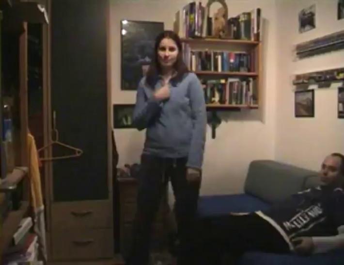 Amateur Girlfriend Strips In Her Bedroom