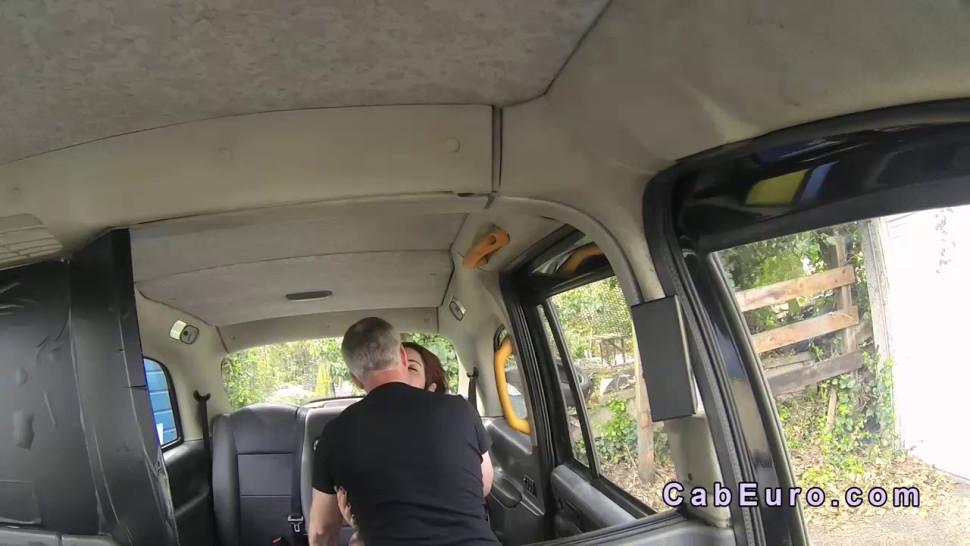 Redhead trying anal in fake taxi