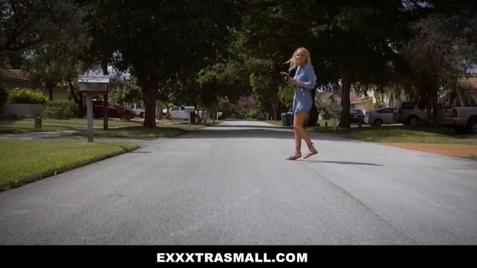 EXXXTRA SMALL - Small Black Teen Bounces On a Big White Cock