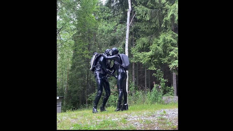 Sex in heavy rubber :-)