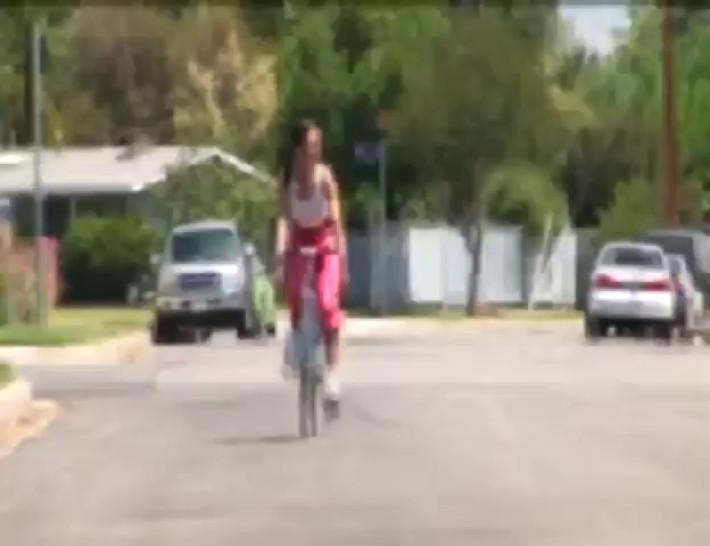 Teen Out Riding her Bike gets fucked