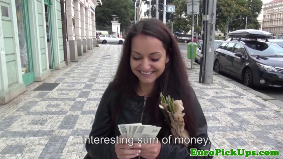 MOFOS - Euro girlnextdoor sucking cock for cash