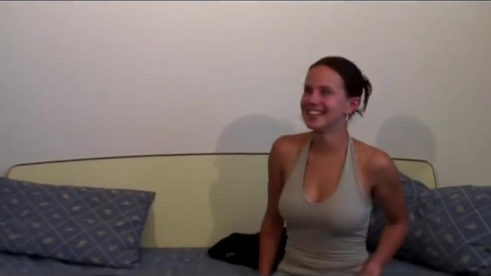young french busty anal casting