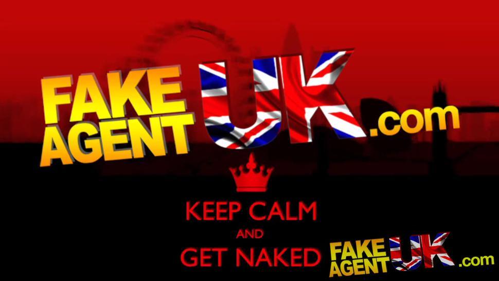 FakeAgentUK Sticky facial for chick with big tits in UK casting