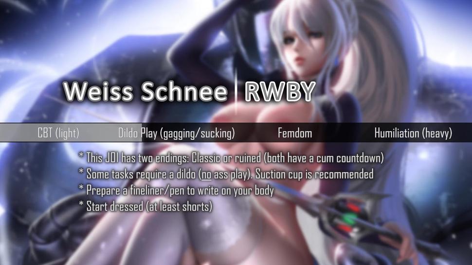 Hentai Anime JOI - Weiss Schnee (Weiss's Femdom Session)