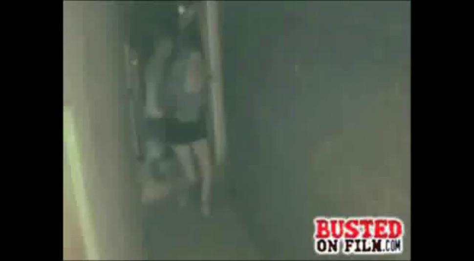 Security cam films couple fucking
