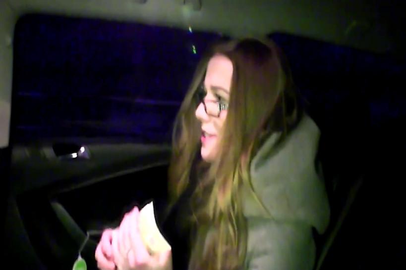 Euro amateur paid to suck cock in a cab