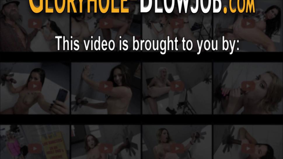 Glory Hole Tit Fucking Slut with Big Tits