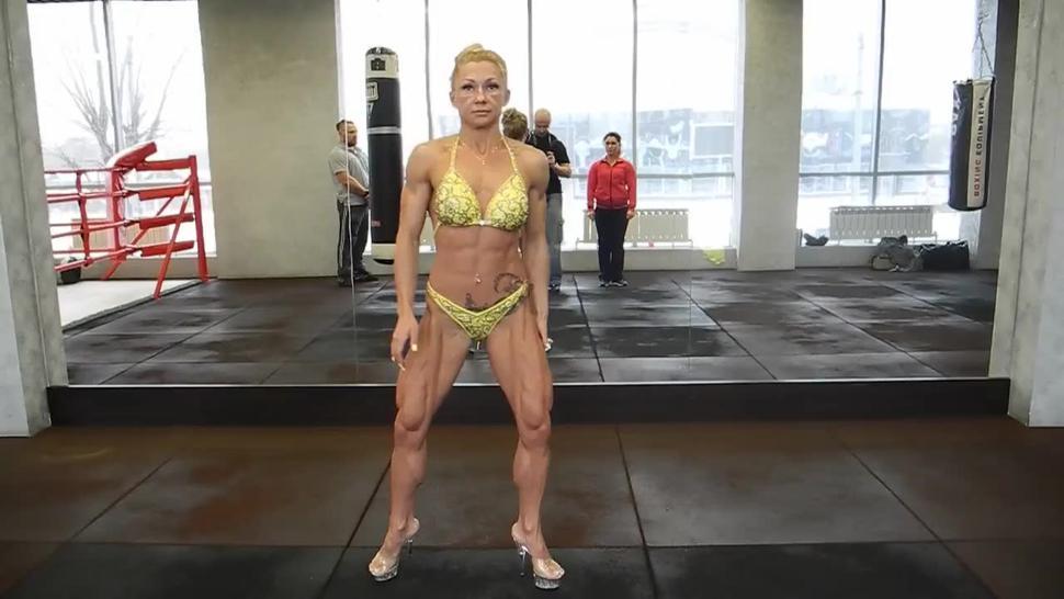 muscle fbb granny flex and show strength