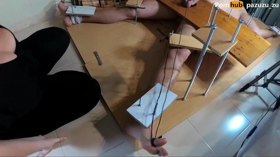 Amateur. Feet torture. Ruined Orgasm and Post Orgasm Torture and Tickling