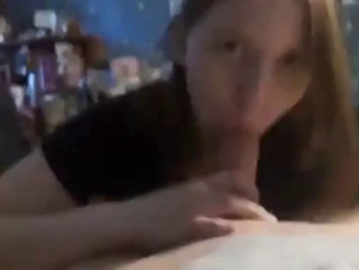 Blonde girl makes you cum with her mouth - video 1