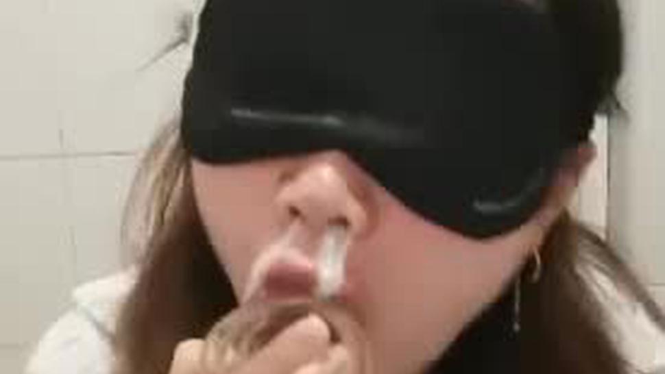 Slut vomits during deepthroat 3