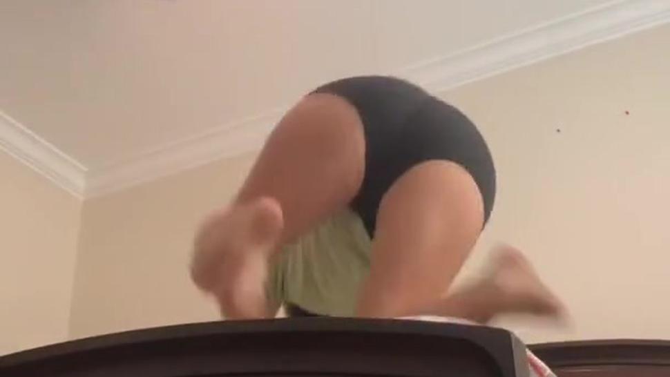 Caught Butt Naked Trying On Panties - SpyCam