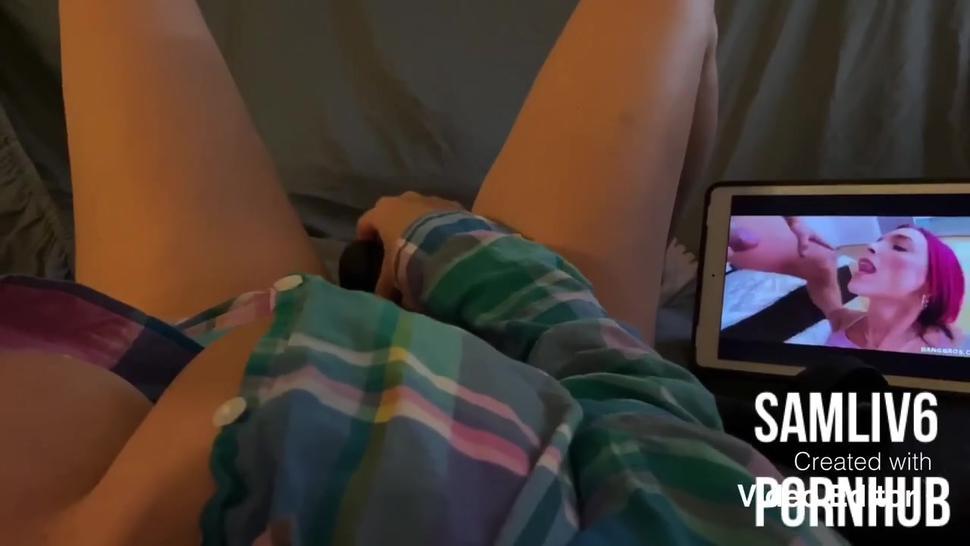 Swedish girl watching porn until orgasm