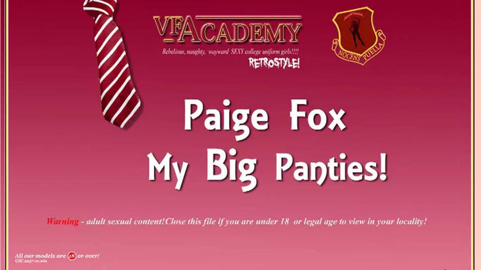 Paige Fox Takes Off Her Big White Panties - Paige Love