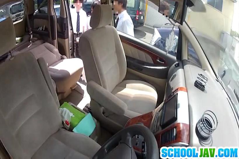 JSCHOOL GIRLS - Japanese schoolgirl enjoys sex in a car