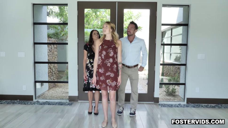 Foster daugter Charlotte Sins bangs with horny foster parents