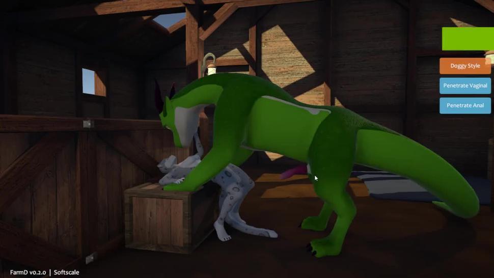 furry anthro on feral 3d animation sex dragon animal fantasy stable