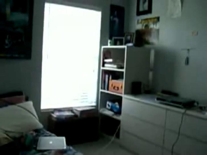 College girl strips nude in room - webcam