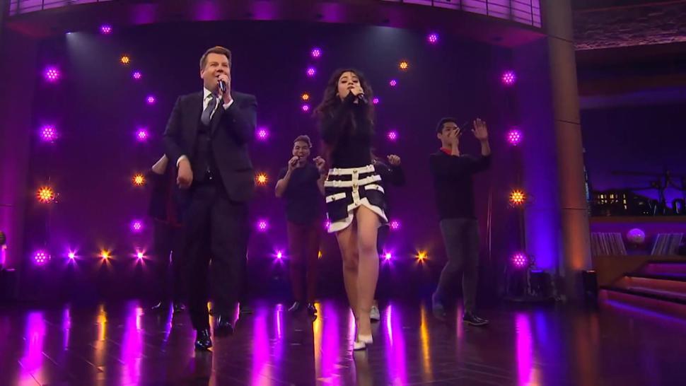Camila Cabello - 1999 v 2019 Riff-Off w James Corden - Slow-Motion Close-Ups w/ Awesome Pussy Slip!!