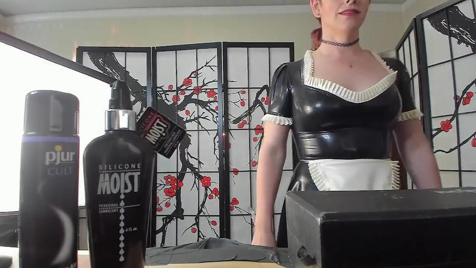 Latex maid oral training - with bambisleep for extra fun