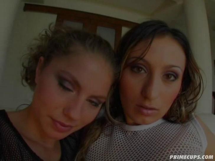 PRIME CUPS - Two perfect tit bitches get fucked and cum swap